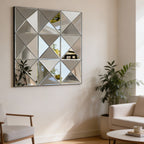 3d Mirror Wall Decor Beveled Glass Wall Mirror Interior Home Decor Lar