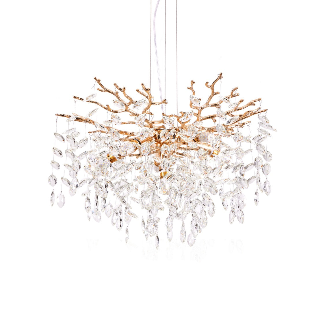 Modern Tree Branch Crystal Chandelier Luxury Gold Crystal Pendant Ligh