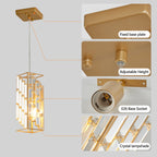 4inch Modern Crystal Pendant Light - 3 Pack
