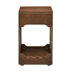 Small Wooden Side Table | Multi-Shelf Design