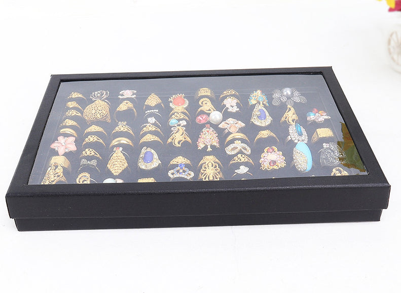 Slots Jewelry Ring Display Organizer Tray Holder Earrings Storage Box