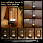 2pcs Portable Touch Control Table Lamp With 5000mAh Battery