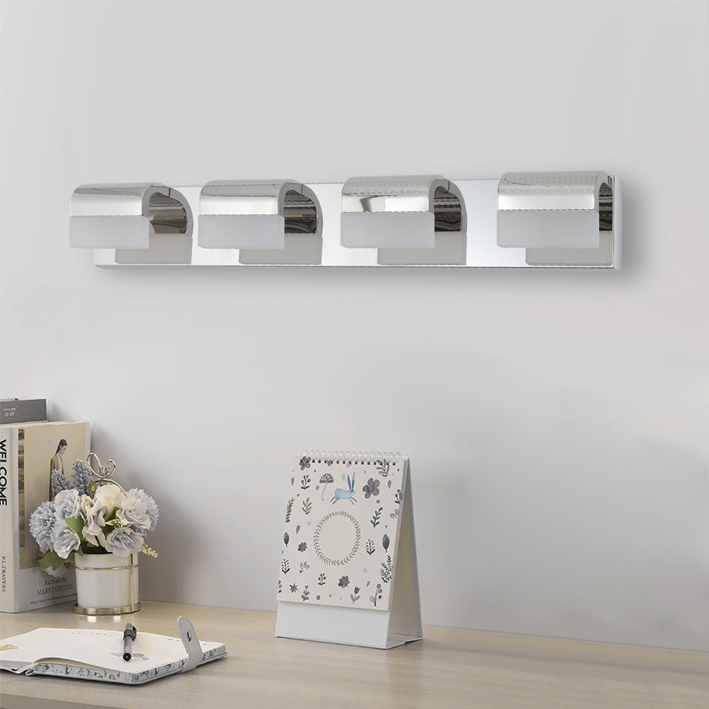 Modern Bathroom Vanity Lighting 4-Light LED Vanity Lights Over Mirror