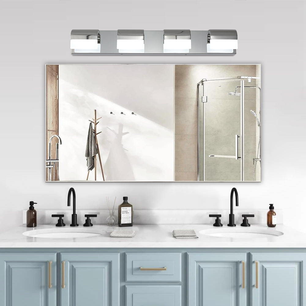 Modern Bathroom Vanity Lighting 4-Light LED Vanity Lights Over Mirror