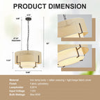19.7in Farmhouse Boho Chandelier