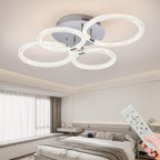 Modern LED Ceiling Light, 4-Head Acrylic Flush Mount