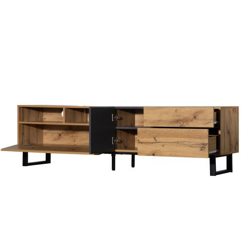 Solid Wood TV Console | Double Storage