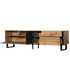 Solid Wood TV Console | Double Storage