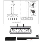 Elegant Farmhouse Dining Chandelier | 5-Lamp Set