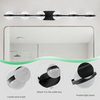 43in Black Minimalist LED Bathroom Vanity Light With Crystal Sand Acry