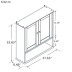Bathroom Wall Cabinet With Double Mirror Doors And Shelves