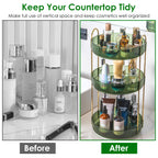 1 Set 3 Tier Rotating Makeup Organizer 360 Degree Spinning Perfume Cos
