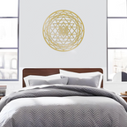 Sacred Geometry Metal Wall Art - Handcrafted Yantra Mandala Decor For