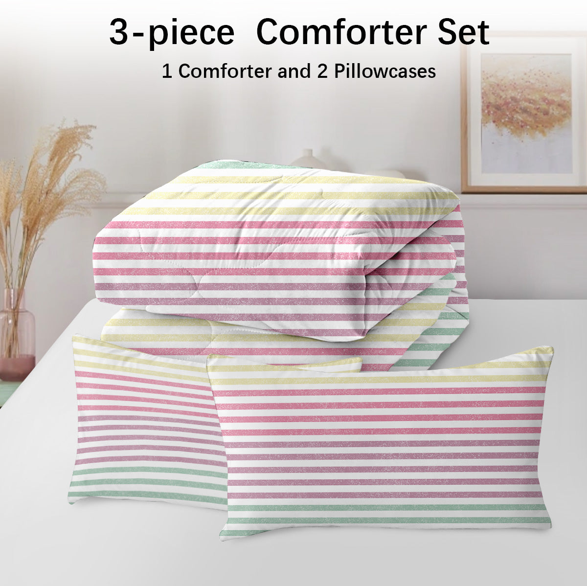 Striped Comforter Set Full Size