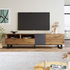 Solid Wood TV Console | Double Storage
