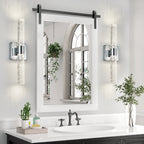17in H Contemporary Crystal Wall Light