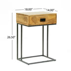 Modern C-Shaped Side Table | 2-Layer Structure