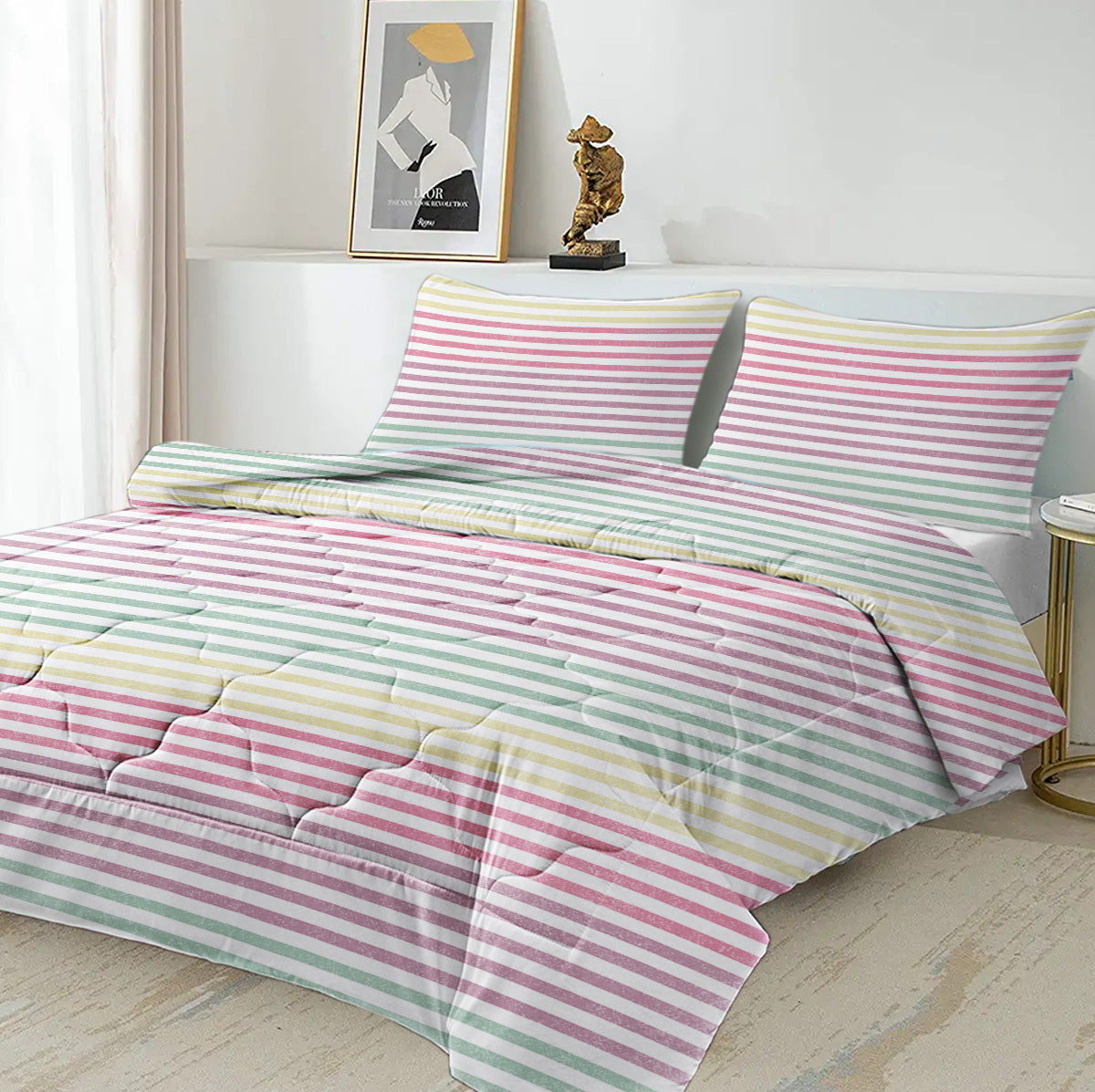 Striped Comforter Set Full Size