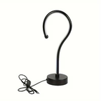 Question Mark LED Table Lamp, Sculptural Matte Black Accent Light, Set of 2