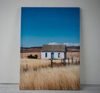 Farmhouse Canvas Wall Art Framed White House Picture Rustic Countrysid