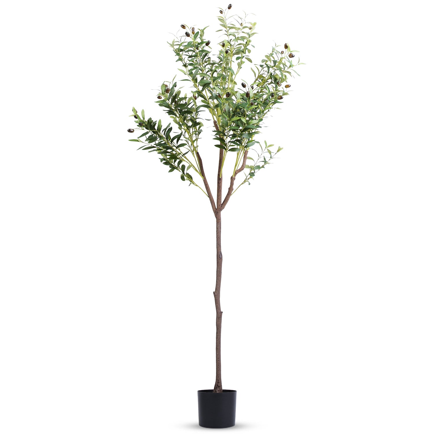 1Pc 5.9FT Artificial Olive Tree Tall Fake Olive Plant Faux Potted Oliv