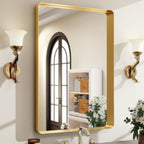 Wall Mirror With Rectangular Metal Frame