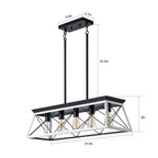 Elegant Farmhouse Dining Chandelier | 5-Lamp Set
