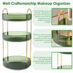 1 Set 3 Tier Rotating Makeup Organizer 360 Degree Spinning Perfume Cos