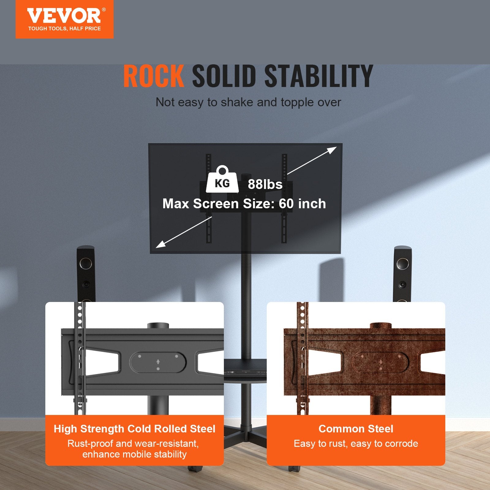VEVOR Mobile TV Stand