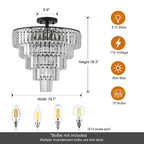 Large Crystal Chandelier |  Modern Design