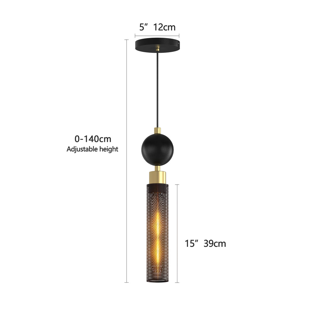 Modern Black Wrought Iron Pendant Light For Kitchen Island