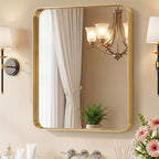 Wall Mirror With Rectangular Metal Frame