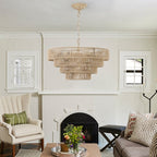 LED Chandelier Light | Bohemian Woven Design