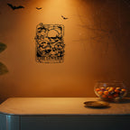 CIFbuy Gothic Style Skull Couple Metal Wall Art Vintage Iron Wall Scul