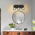 18 Industrial Vintage 3-Light Wall Sconce - Black Cage Wall Lighting F