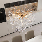 Modern Tree Branch Crystal Chandelier Luxury Gold Crystal Pendant Ligh