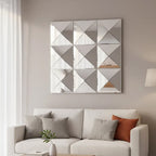 3d Mirror Wall Decor Beveled Glass Wall Mirror Interior Home Decor Lar
