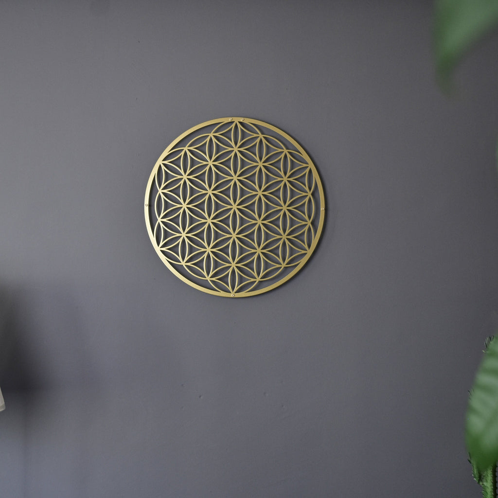 Zen Lotus Metal Wall Art Boho Chic Floral Hanging For Living Room Bedr