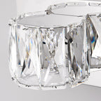 35 Modern Crystal 5-Light LED Wall Sconce -Elegant Chrome Bathroom Van