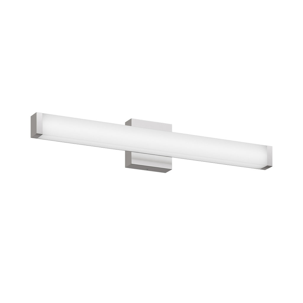 Bathroom Vanity Light Brushed Nickel Square LED 25 Inch 14W 6000K Cool