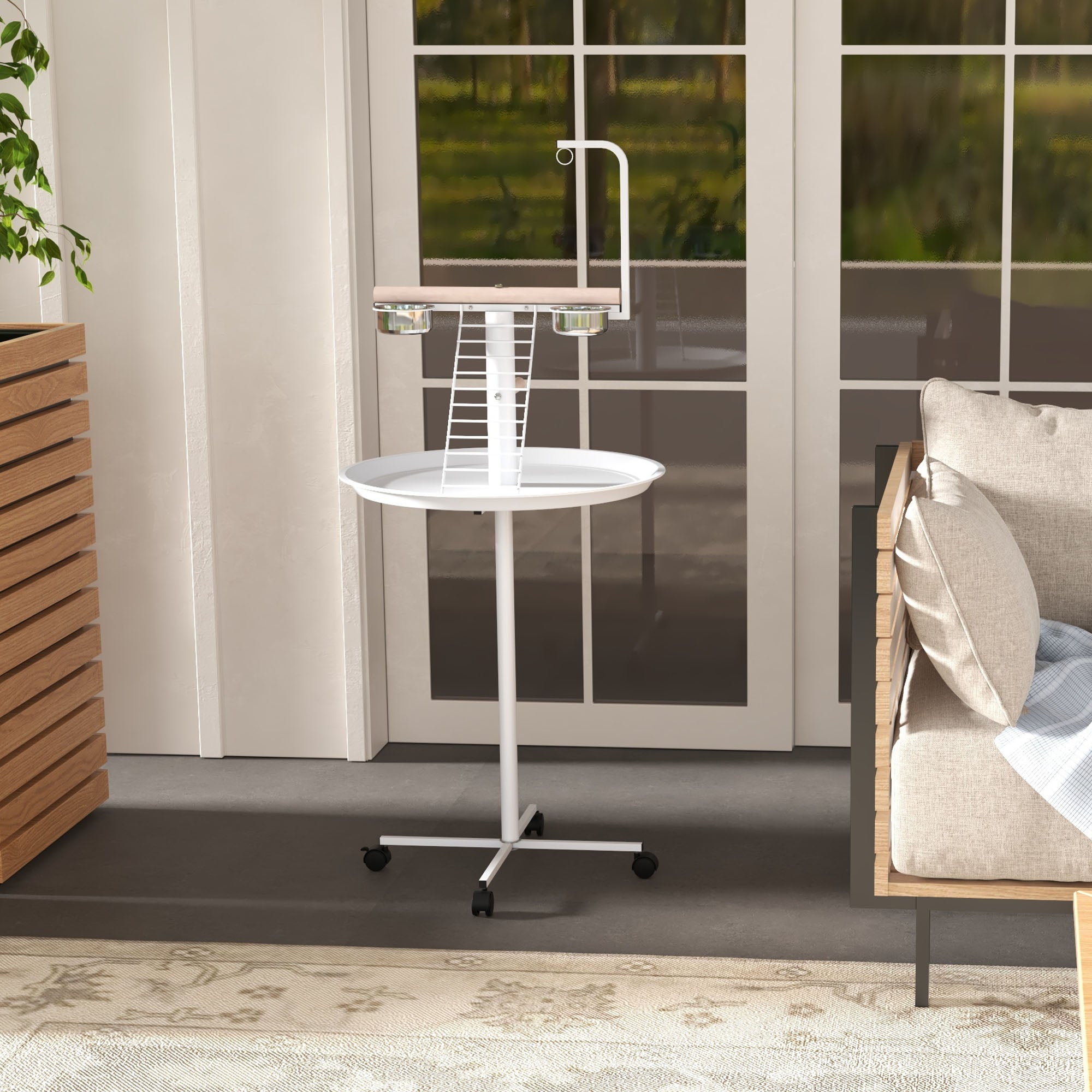 Bird Stand with Wheels