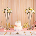 2 Pcs Golden Vase Flower Wedding Centerpieces