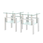 Tempered Glass Coffee Table Set | Square Design