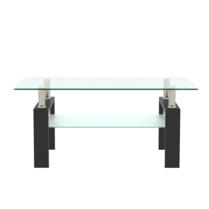 Rectangular Glass Coffee Table | 2-Layer Structure