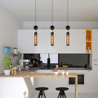 Modern Black Wrought Iron Pendant Light For Kitchen Island