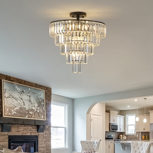 Large Crystal Chandelier |  Modern Design