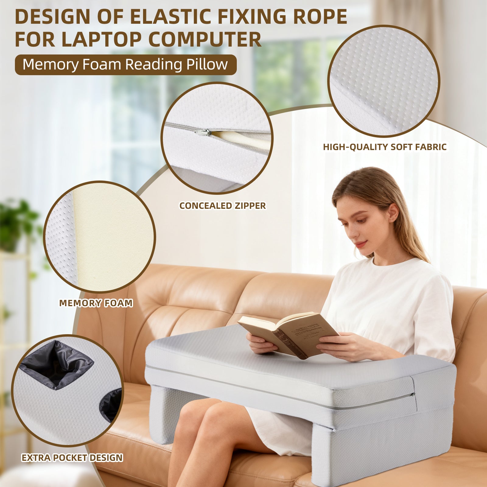 Stable Support Reading Pillow