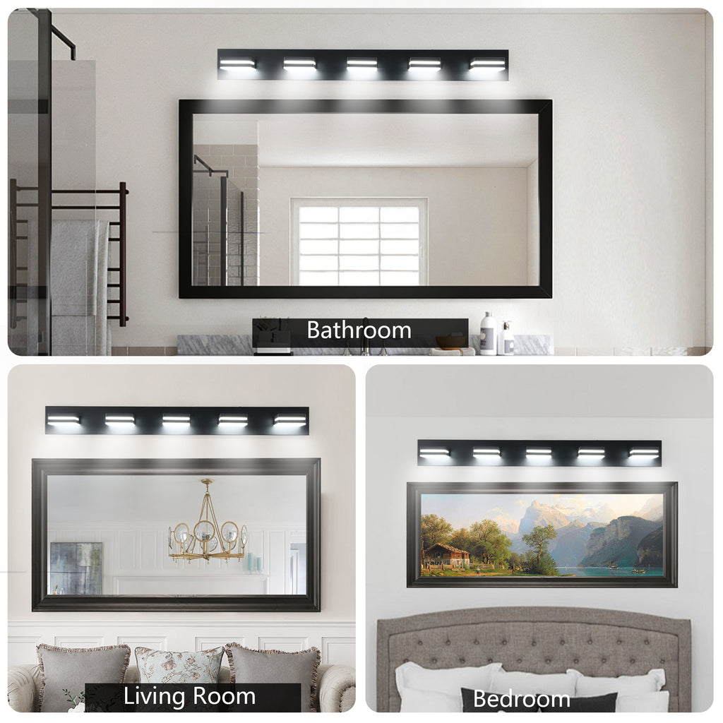 Modern Black LED Vanity Light