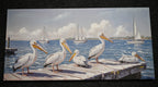 Beach Wall Art - Large Blue Ocean Seagull Canvas Pictures For Living R