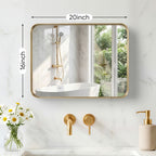 Wall Mirror With Rectangular Metal Frame